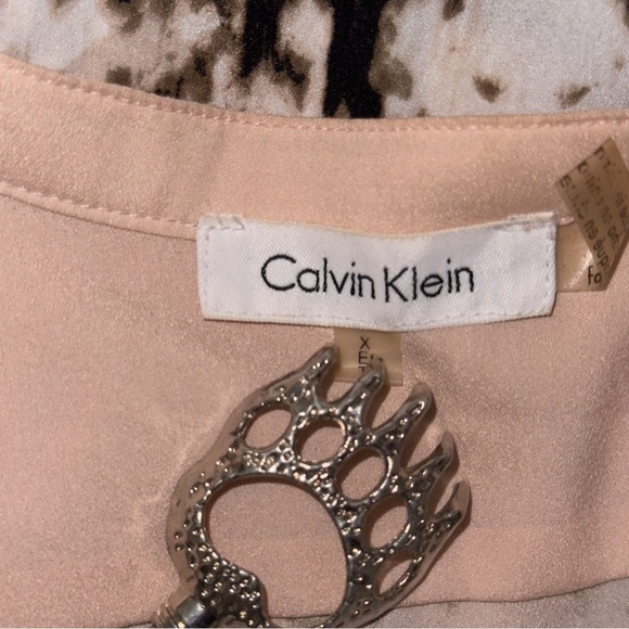 Calvin Klein Women's Snake Print Top - Brown and Cream #174 - Picture 4 of 4